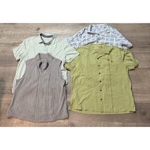 Tommy Bahama Men’s Lot XL Vest Polo Shirt Silk Button Up Shirts Short Sleeve